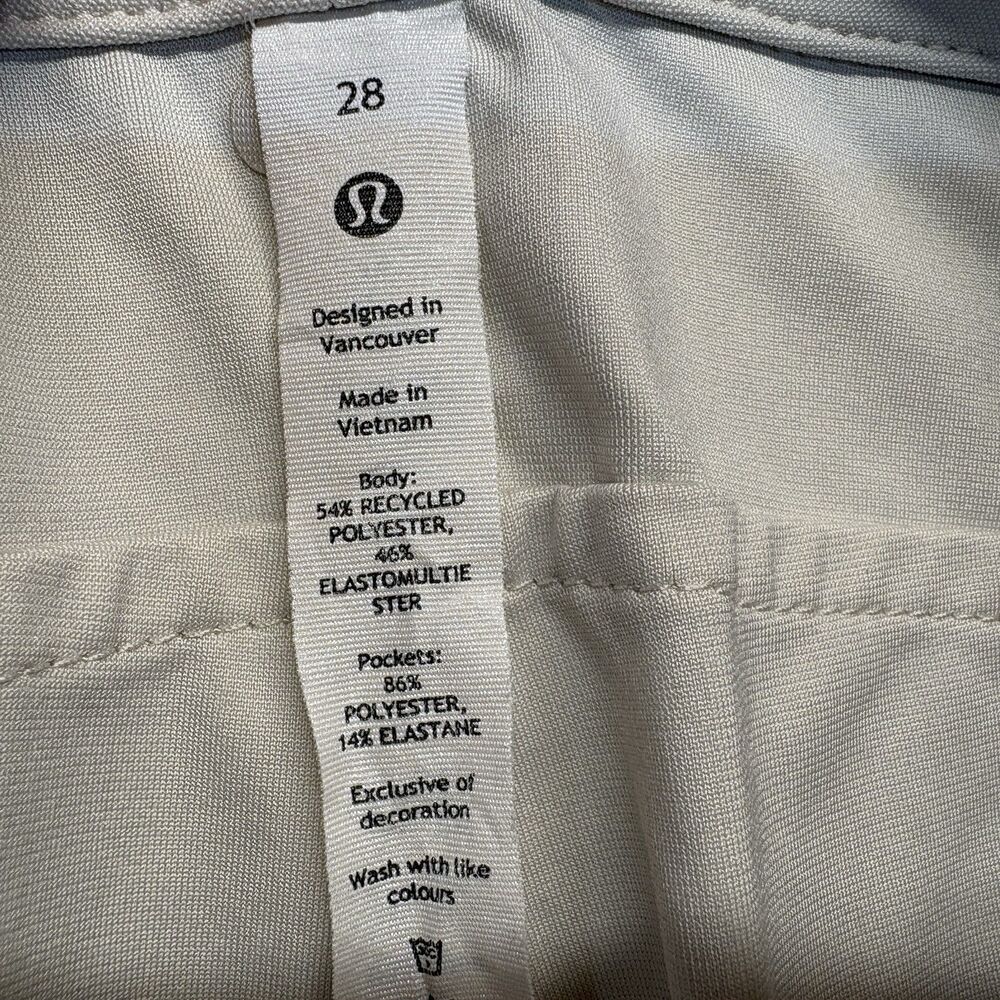Lululemon 28 City Sleek 5 Pocket Wide-Leg High Rise 7/8 Length Pant White Opal - Picture 8 of 9
